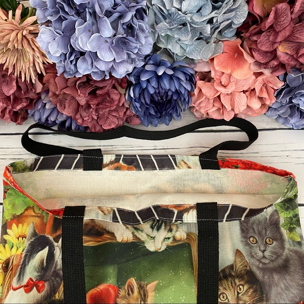 Eco-Friendly Naughty Kittens Folding Tote Bag - Picture 9 of 16